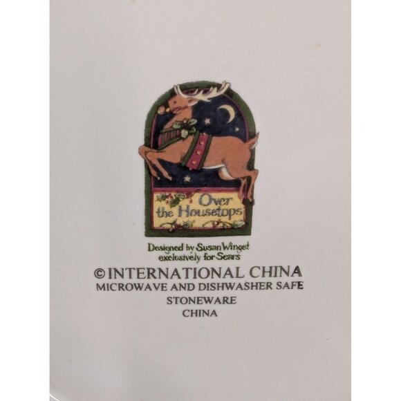 International China Stoneware Over The Housetops 9 1/4" Rimmed Bowl Lot of 3 - Picture 9 of 9